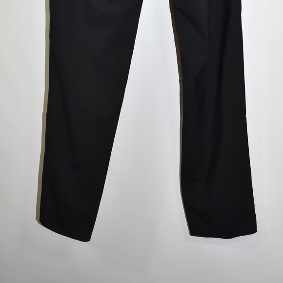 new $400 Vince 'Strapping' Leather Trim Trousers pant black tailored 8 - Picture 7 of 9
